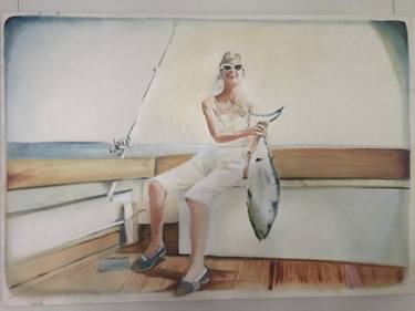 Saatchi Art Artist Adam Turner; Paintings, “Glamour fishing” #art