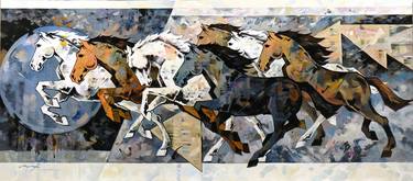 Original Contemporary Horse Paintings by Devidas Dharmadhikari