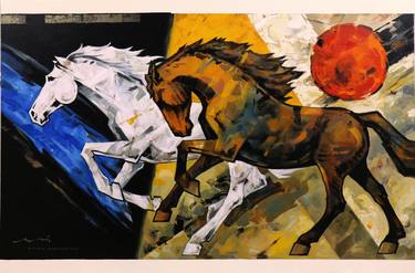 Original Horse Paintings by Devidas Dharmadhikari