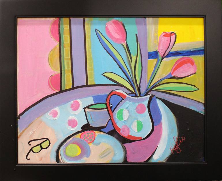 Original Abstract Expressionism Still Life Painting by Ronald Bossert