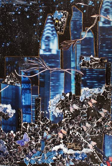 Print of Surrealism Cities Collage by Iveta Kasiliauskaite