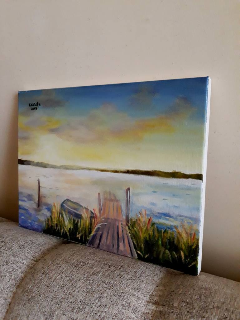 Original Expressionism Landscape Painting by Cristina Chiutu