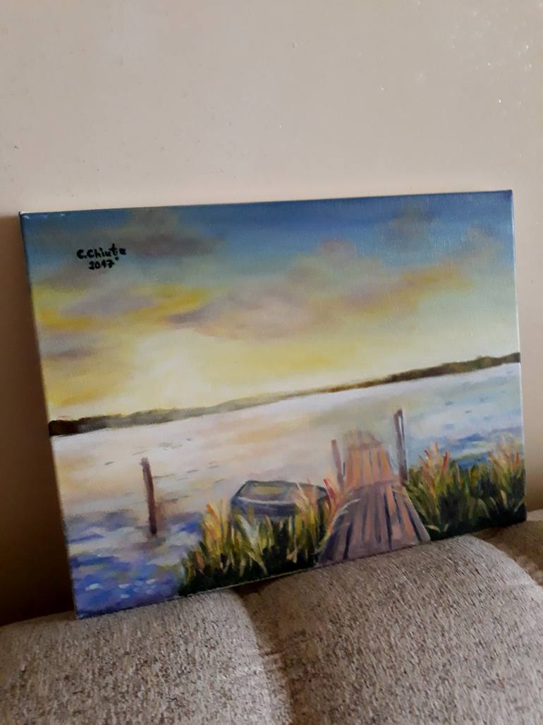 Original Expressionism Landscape Painting by Cristina Chiutu