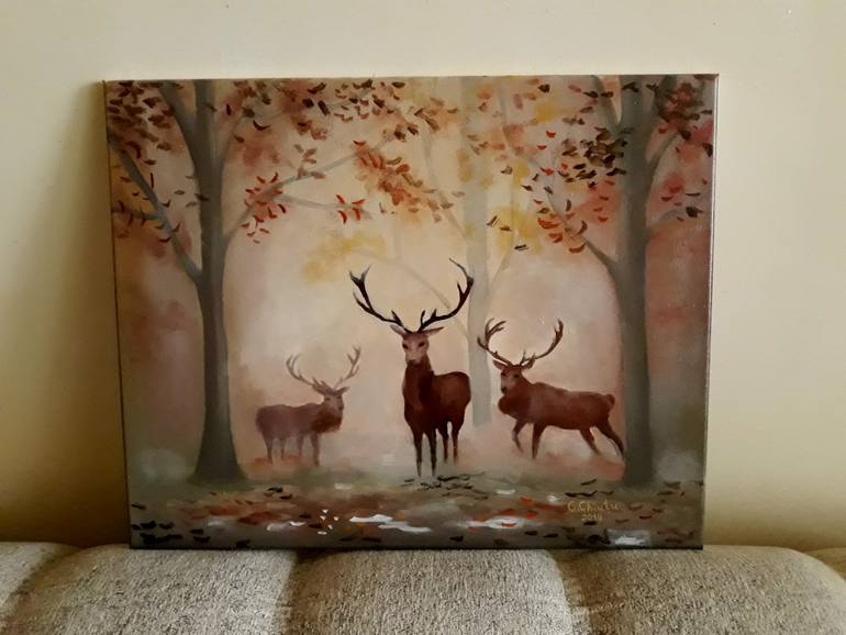 Original Expressionism Animal Painting by Cristina Chiutu
