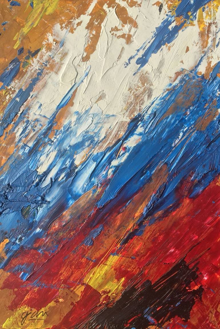 Acrylic, oil and Markers on Polystyrene Compress Art Original Painting by gian piero mary spinosi