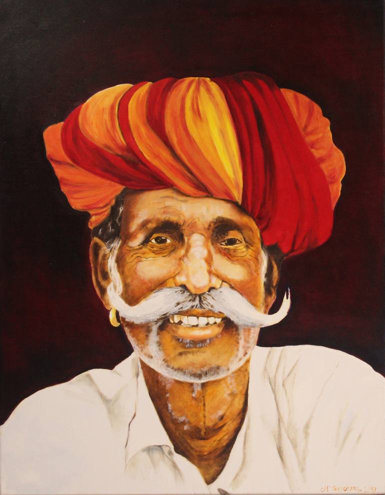 Daddy Punjab Painting by Marijke vanwezer | Saatchi Art