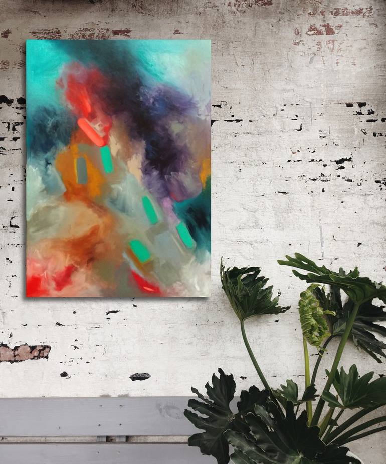 Original Abstract Expressionism Abstract Painting by Celine Baliguian