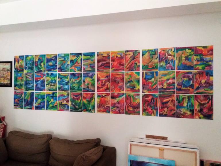 Original Abstract Expressionism Abstract Painting by Celine Baliguian