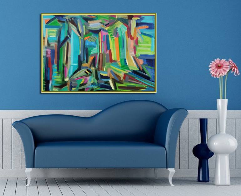 Original Abstract Expressionism Abstract Painting by Celine Baliguian