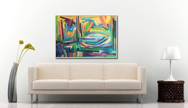 Original Abstract Expressionism Abstract Painting by Celine Baliguian