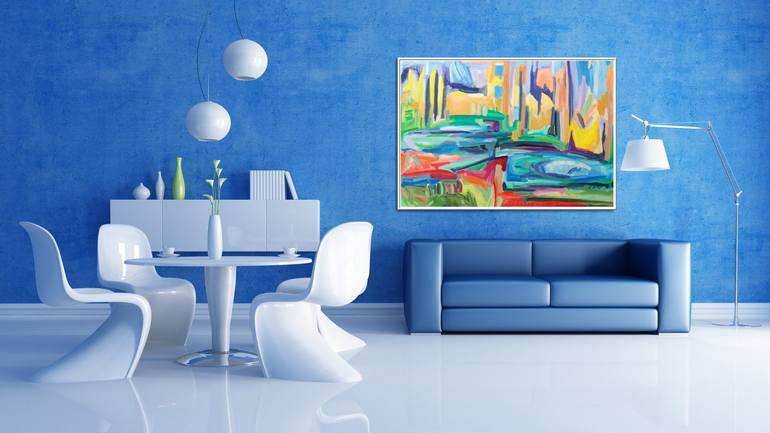 Original Abstract Expressionism Abstract Painting by Celine Baliguian