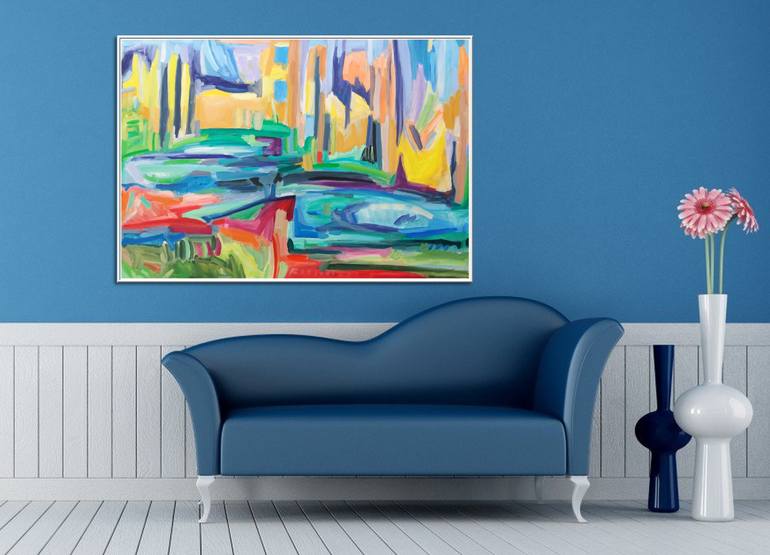 Original Abstract Expressionism Abstract Painting by Celine Baliguian