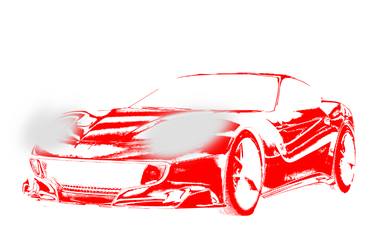 Original Car Drawing by Michael Wood