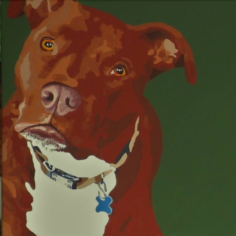 Original Portraiture Dogs Painting by Bryan Gammage