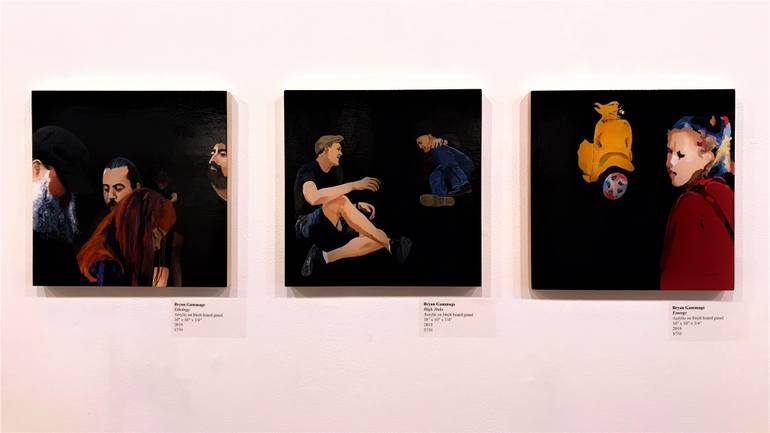 Original Abstract Expressionism People Painting by Bryan Gammage