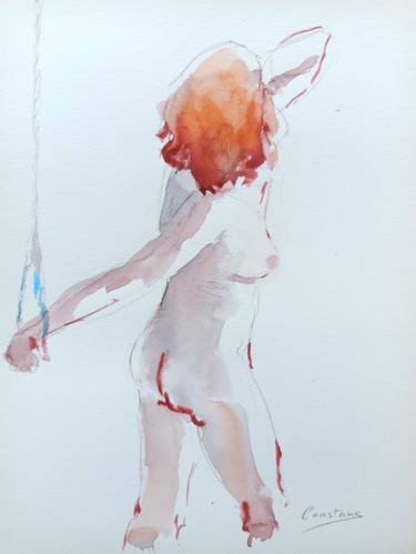 Original Erotic Paintings by Constans Mestres