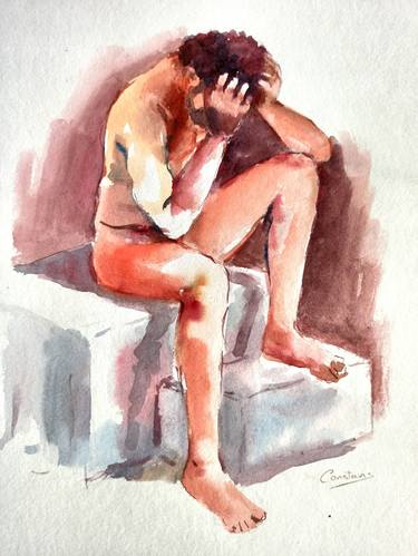 Original Nude Painting by Constans Mestres