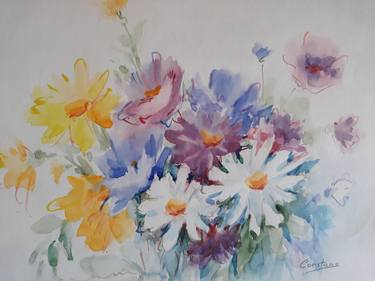 Original Expressionism Floral Paintings by Constans Mestres