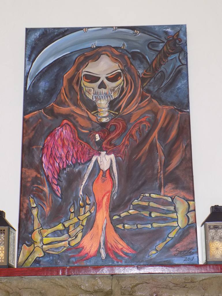 Original Fine Art Mortality Painting by Delia Gretas