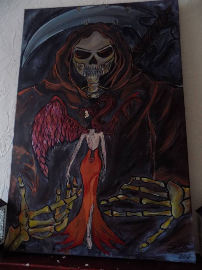 Original Fine Art Mortality Painting by Delia Gretas