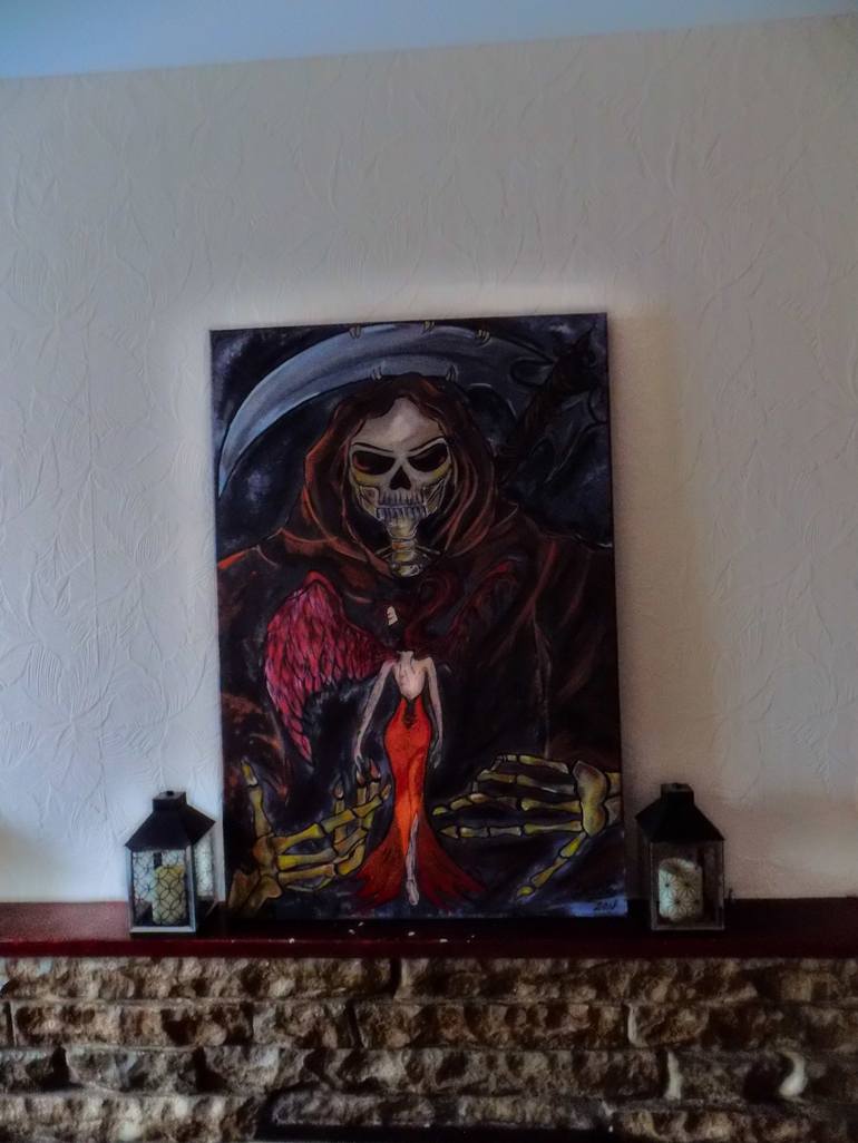 Original Fine Art Mortality Painting by Delia Gretas