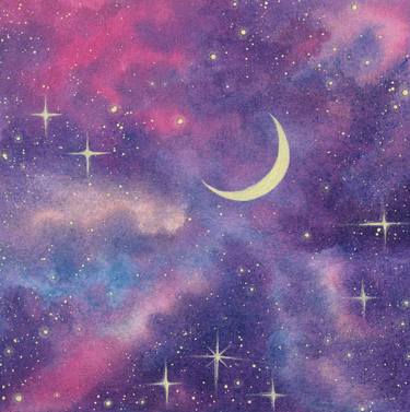 Original Contemporary Outer Space Paintings by Olha Tupikina
