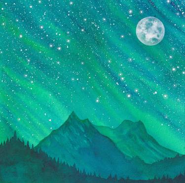 Original Illustration Landscape Painting by Olha Tupikina