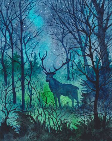 Original Contemporary Animal Painting by Olha Tupikina