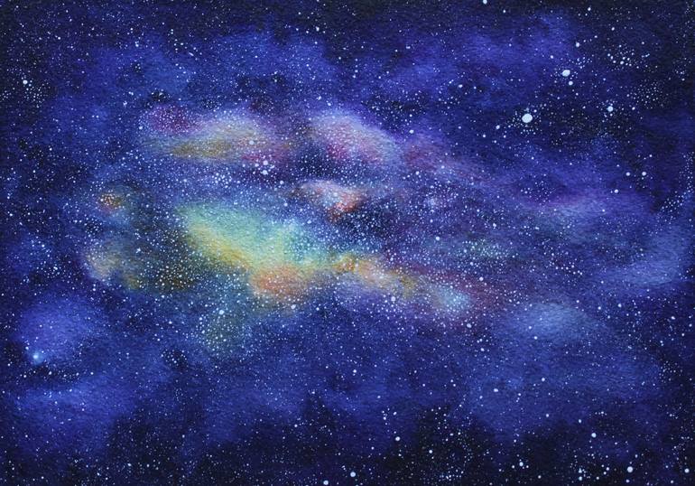 Original Outer Space Painting by Olha Tupikina