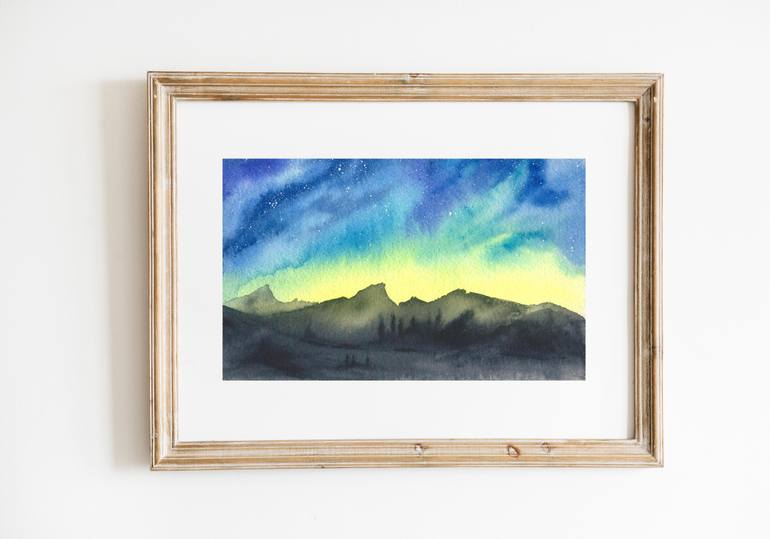 Original Abstract Expressionism Landscape Painting by Olha Tupikina