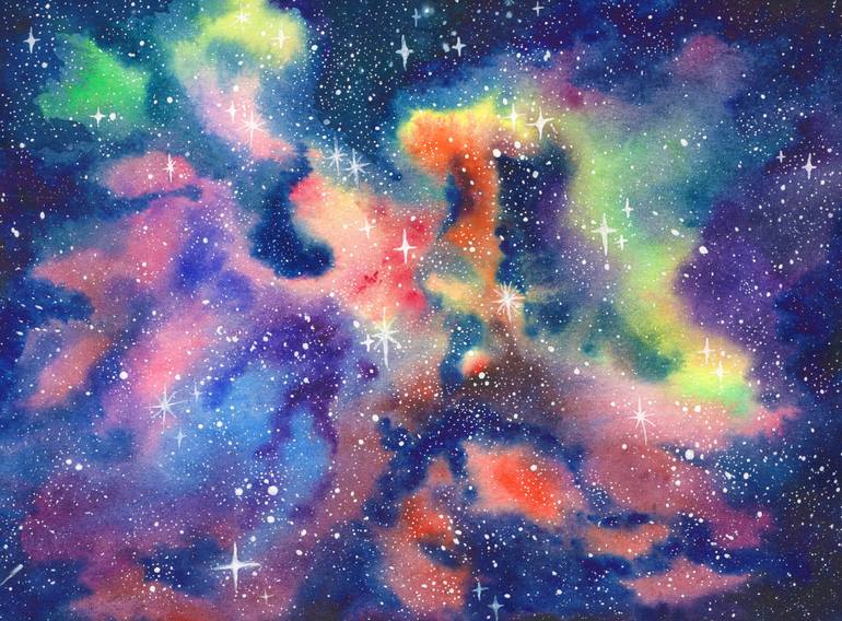 acrylic space paintings