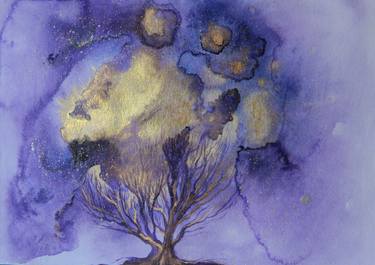 Print of Abstract Expressionism Tree Paintings by Olha Tupikina