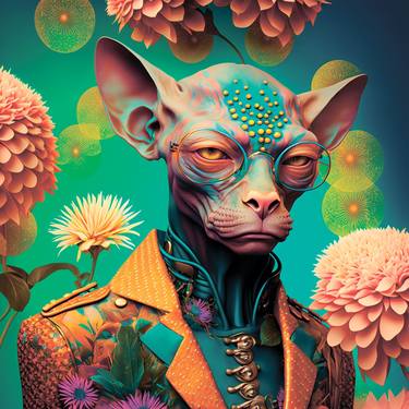 Portrait with Flowers from Cyborg Sphynx collection thumb