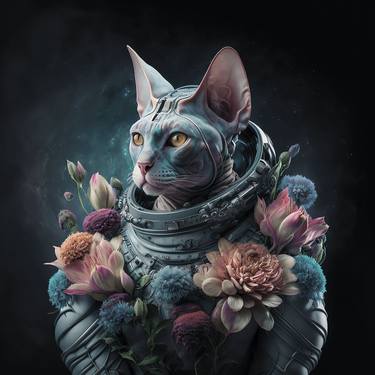 Portrait with Flowers from Cyborg Sphynx collection thumb