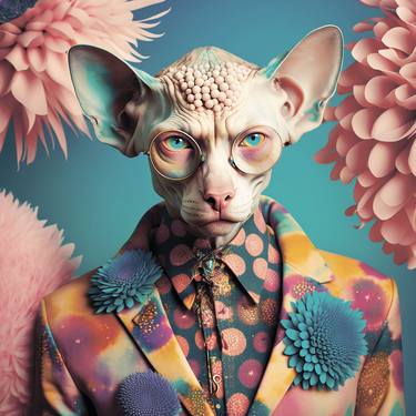 Portrait with Flowers from Cyborg Sphynx collection thumb