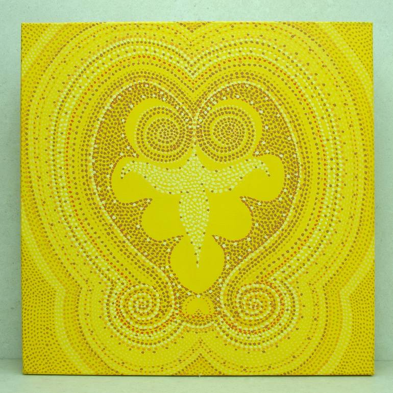 Original Folk Abstract Painting by Snezana Svecak