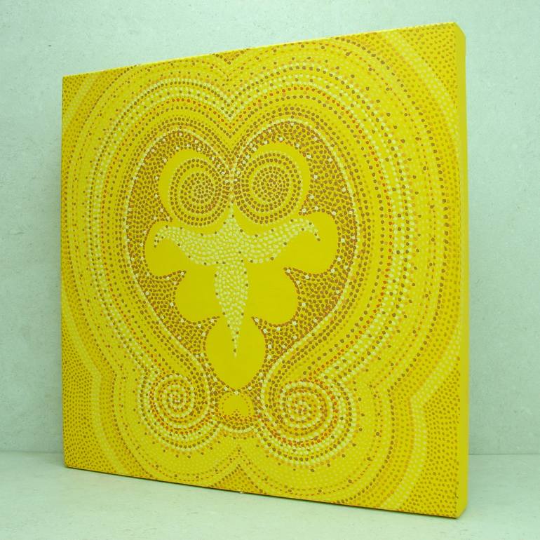 Original Folk Abstract Painting by Snezana Svecak