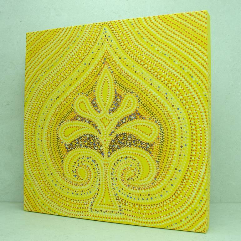 Original Folk Abstract Painting by Snezana Svecak