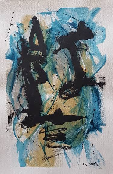 Original Abstract Calligraphy Paintings by Francis Girard