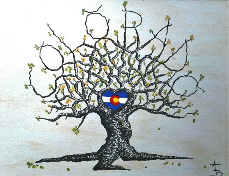 Original Conceptual Landscape Drawing by Aaron Bombalicki