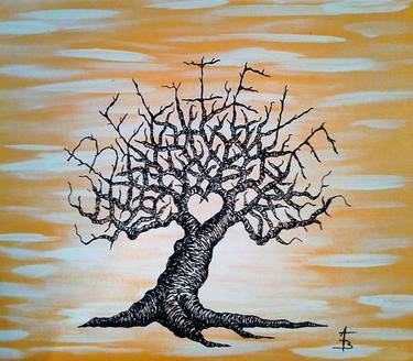 Print of Surrealism Tree Drawings by Aaron Bombalicki