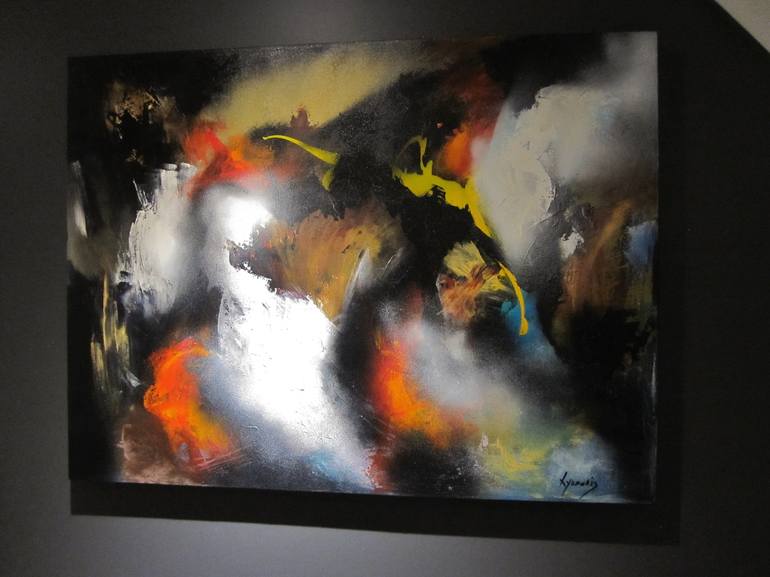 Original Abstraction Lyrique Abstract Painting by Serge Lyonnais