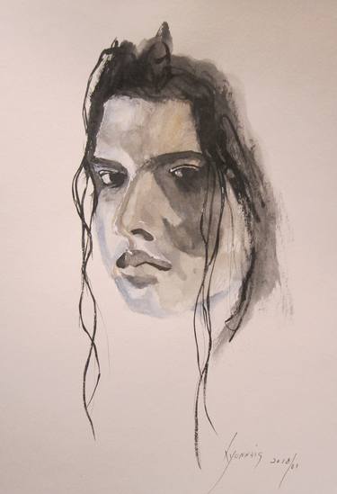Original Portrait Drawings by Serge Lyonnais