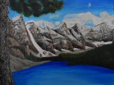 Original Art Deco Landscape Painting by C T Pry
