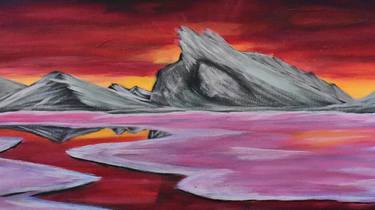 Original Abstract Expressionism Landscape Painting by C T Pry