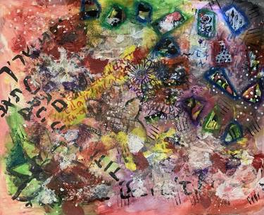Original Abstract Expressionism Abstract Collage by Cassandra Clark