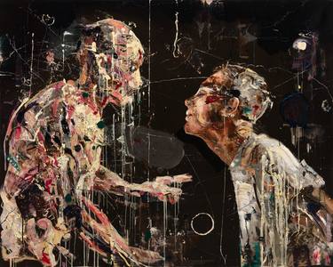 Original Abstract Expressionism Portrait Paintings by Wonmi Seo