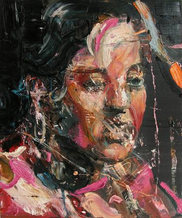 Original Abstract Expressionism Portrait Paintings by Wonmi Seo
