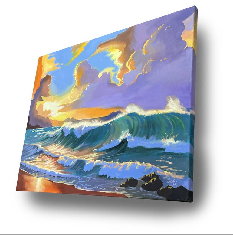 Original Impressionism Seascape Painting by Gordon Bruce