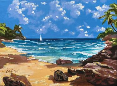 Original Impressionism Seascape Paintings by Gordon Bruce